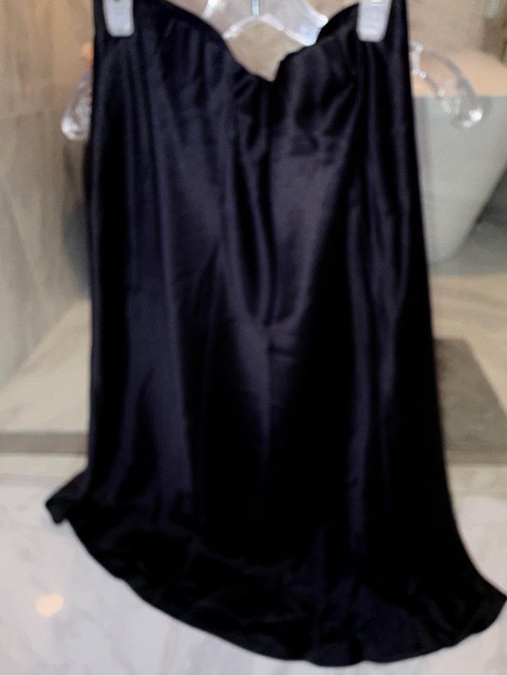 🖤 BTFBM Elegant Black Satin High-Waisted Midi Skirt size Medium 🖤 - Picture 3 of 7